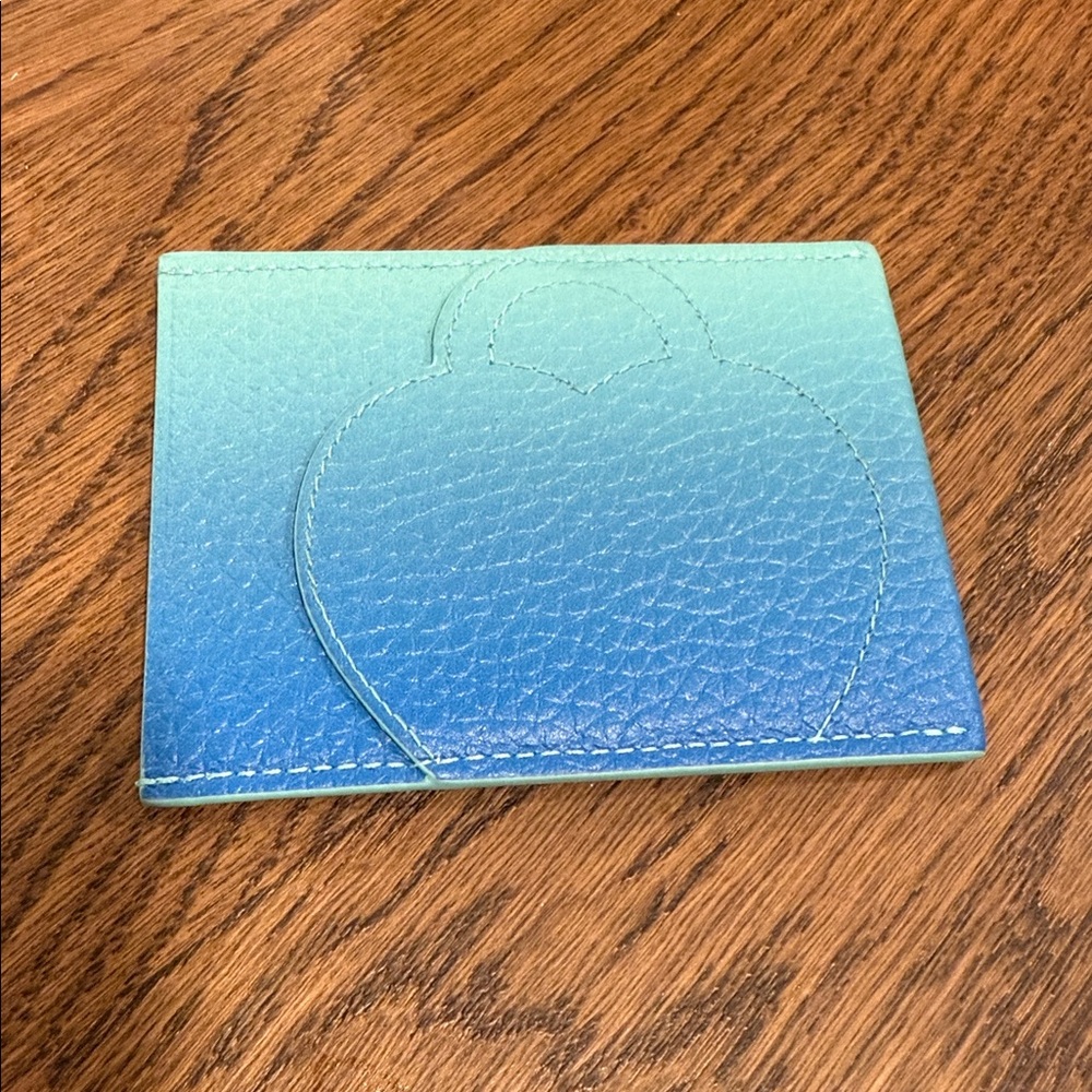 Tiffany & Co Blue Gradient Leather Card Case - Picture 2 of 3